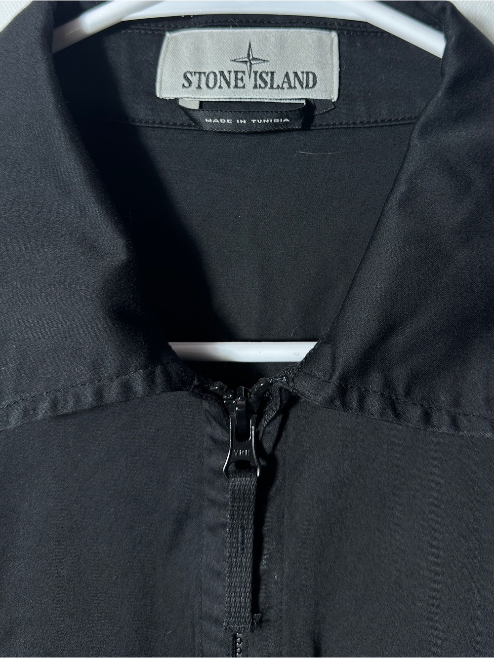 Stone Island Black Zip Front Overshirt with Compass Patch - Picture 2 of 5